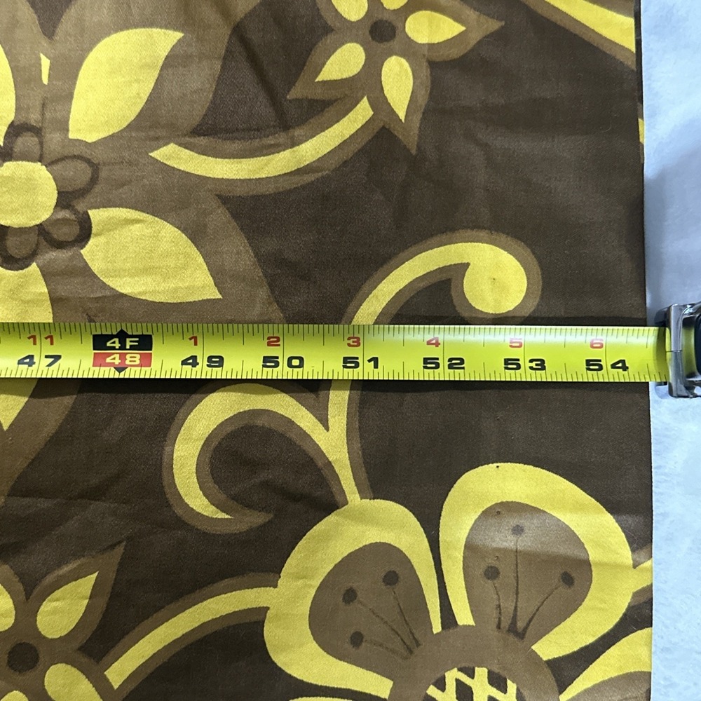 Vintage Mildred's of Hawaii Maxi Dress Brown Yellow Floral Empire Waist Size SM - Picture 9 of 16